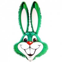 Шар фигура фольга Кролик зеленый