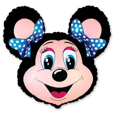 Шар фигура фольга Лолли Маус черная