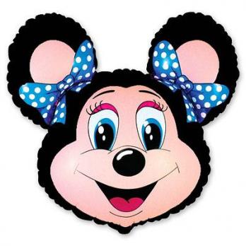 Шар фигура фольга Лолли Маус черная