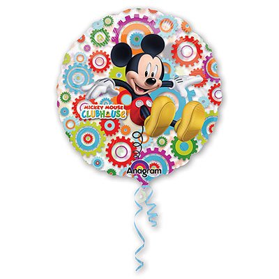 Шар фигура фольга КРИСТАЛ Микки и шестеренки