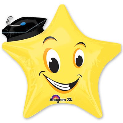 Шар фигура фольга Звезда выпускник