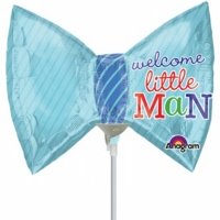 Шар на палочке Галстук-бабочка голубой