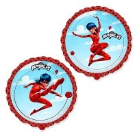 Шар круг фольга Леди Баг в полёте