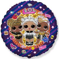 Шар круг фольга Куклы ЛОЛ