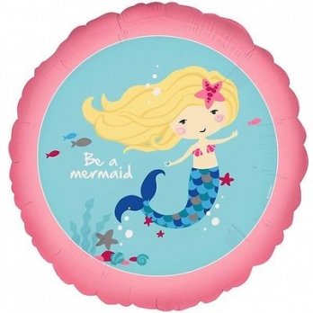 Шар круг фольга Русалочка