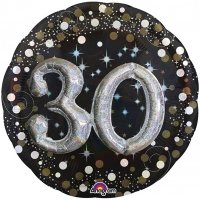 Шар круг Birthd 30 gold