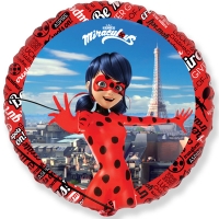 Шар круг фольга Леди Баг