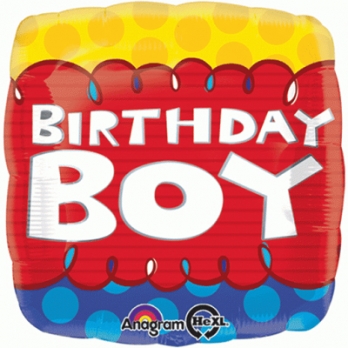 Шар квадрат фольга BIRTHDAY BOY квадрат