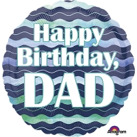 Шар круг фольга HB DAD волны