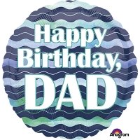 Шар круг фольга HB DAD волны