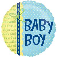 Шар круг фольга BABY BOY/ Мальчик Малыш
