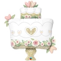 Шар фигура фольга Торт свадебный блеск