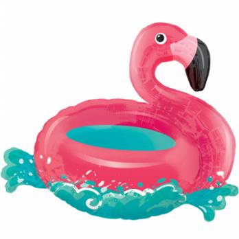 Шар фигура фольга Фламинго на воде