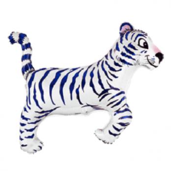 Шар фигура фольга Тигр белый
