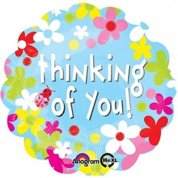 Шар круг фольга Думаю о тебе