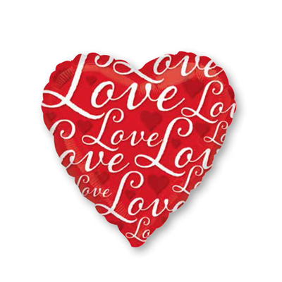Шар фольга Love Сердце красное