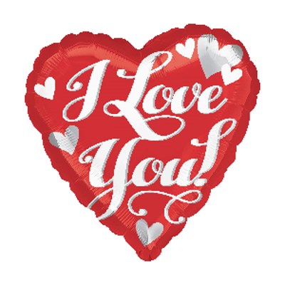 Шар фольга ILY Сердце классика