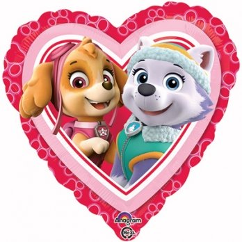 Шар фольга Щенячий Патруль сердце