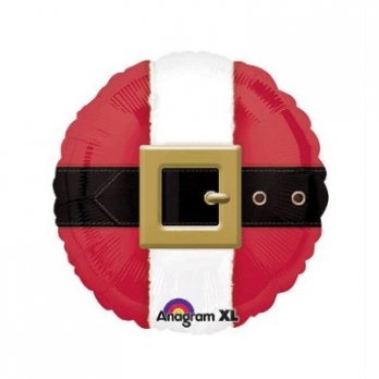 Шар круг фольга Санта веселое время