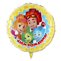 Шар круг фольга ДР Фиксики