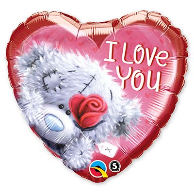 Шар круг фольга Me To You ILY Роза красная