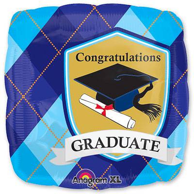 Шар квадрат фольга Поздравление выпускник