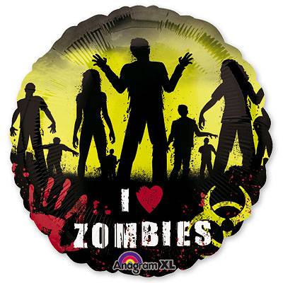 Шар круг фольга Зомби