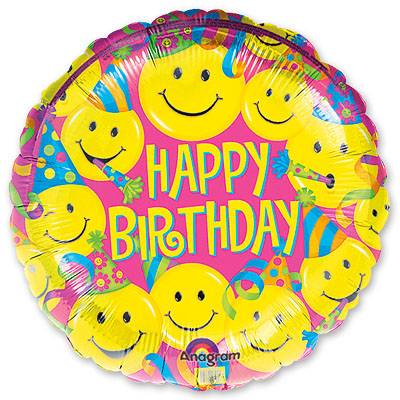 Шар круг фольга HB Улыбки