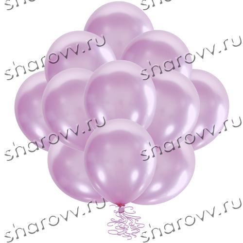 Шарики металлик 35см. Сиреневые