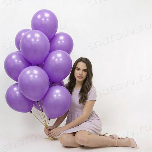 Шары пастель 35см. "Сиреневые"