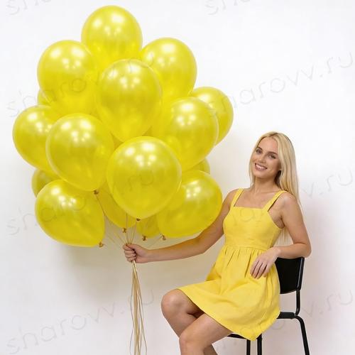 Шары металлик 35см. "Желтые"