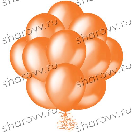 Шары металлик 35см. Оранжевые