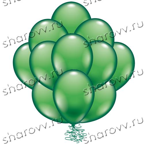 Шары металлик 35см. Зеленые