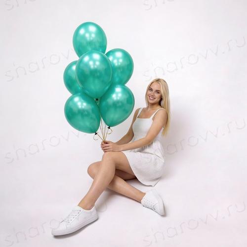 Шары металлик 35см. "Зеленые"