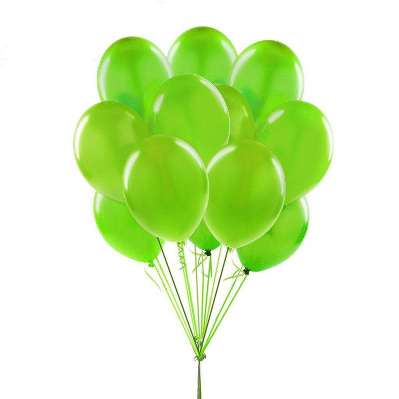 Шарики металлик 30см. Лайм