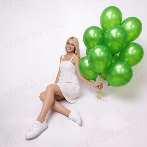 Шары металлик 35см. "Лайм"
