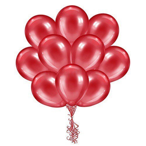 Шары металлик 35см. Красный