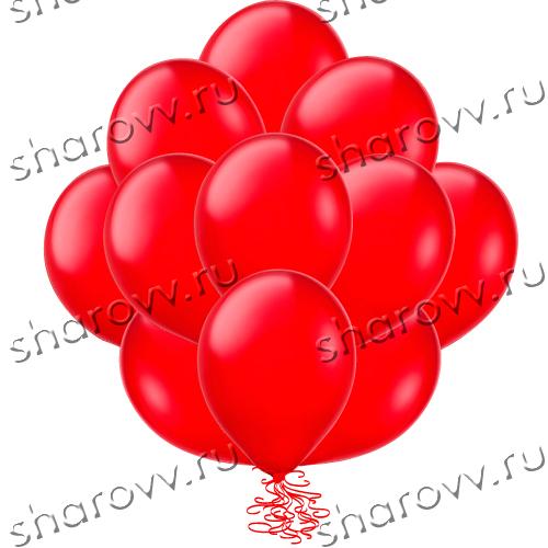 Шары металлик 35см. Красный