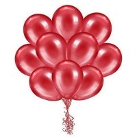 Шары металлик 35см. Красный