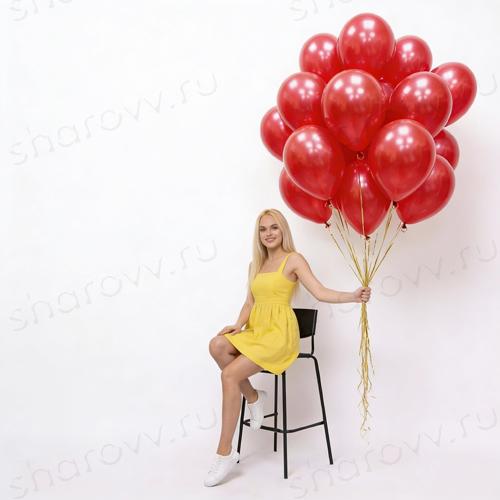 Шары металлик 35см. "Красный"