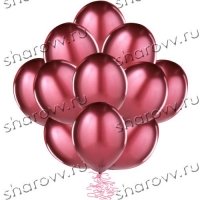 Шары металлик 35см. "Бордовые"