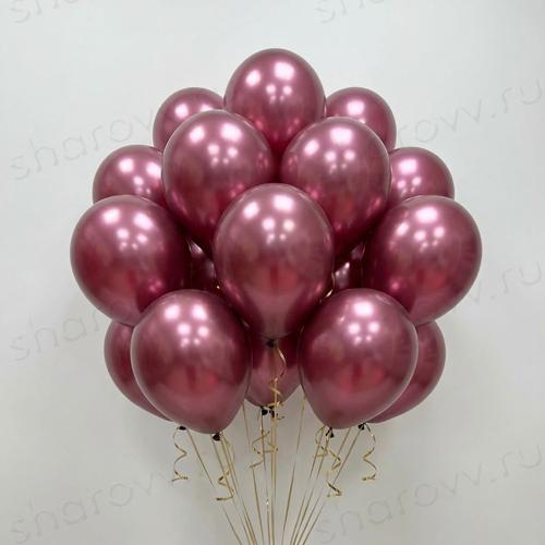 Шары металлик 35см. "Бордовые"