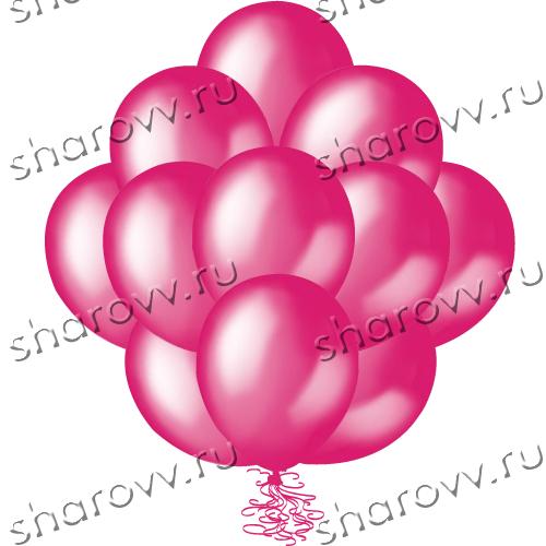 Шары металлик 35см. Фуксия