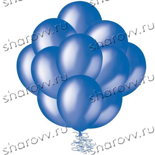 Шары металлик 35см. Синие