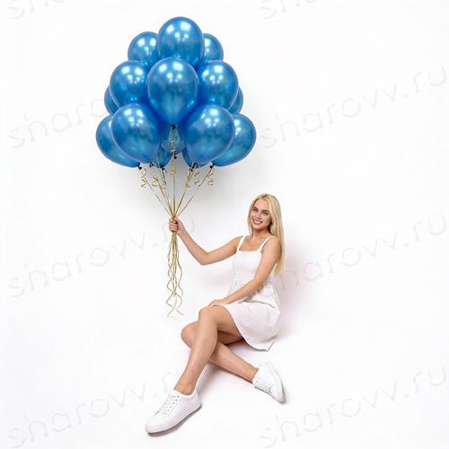 Шары металлик 35см. "Синие"