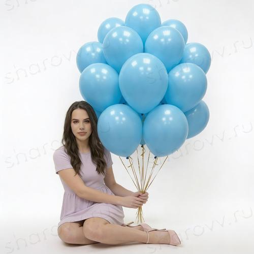 Шарики пастель 35см. "Голубые"