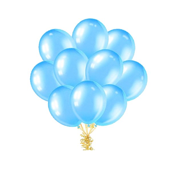 Шарики металлик 30см. Голубые