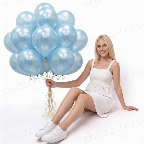 Шары металлик 35см. "Голубые"