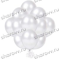 Шары металлик 35см. "Белые"