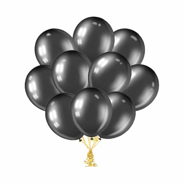 Шары металлик 35см. Черные